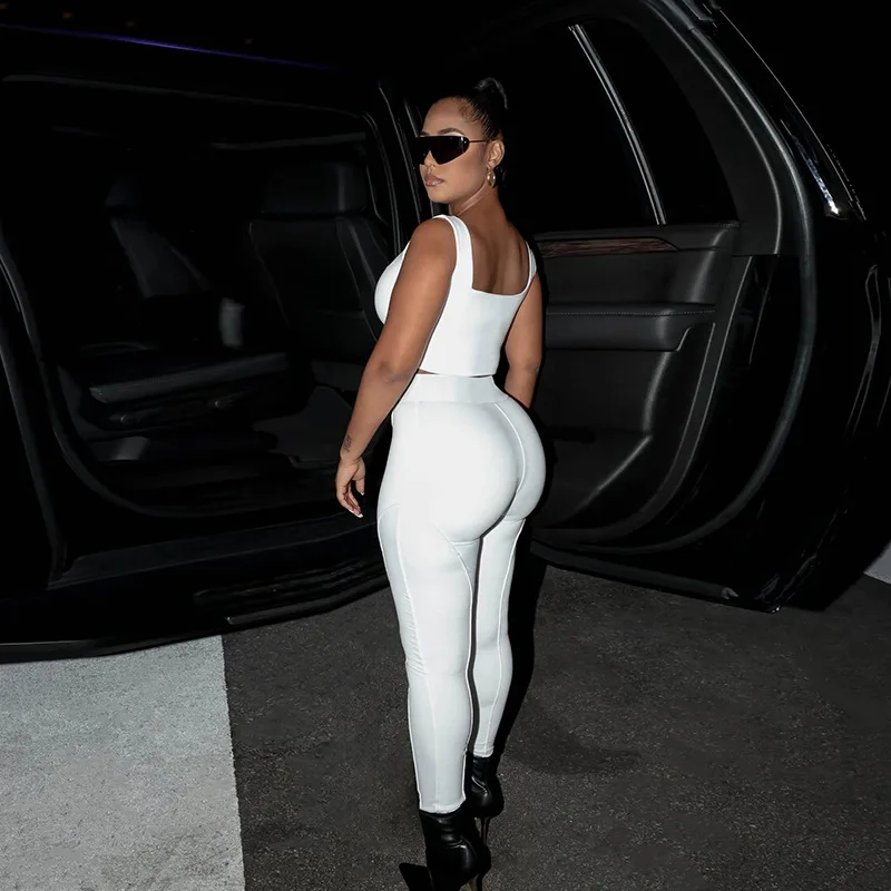 

Пикантный удобный комплект Wishyear 2022 из двух предметов, короткий топ и брюки, женский спортивный костюм для клуба, одежда для отдыха, оптовая п...