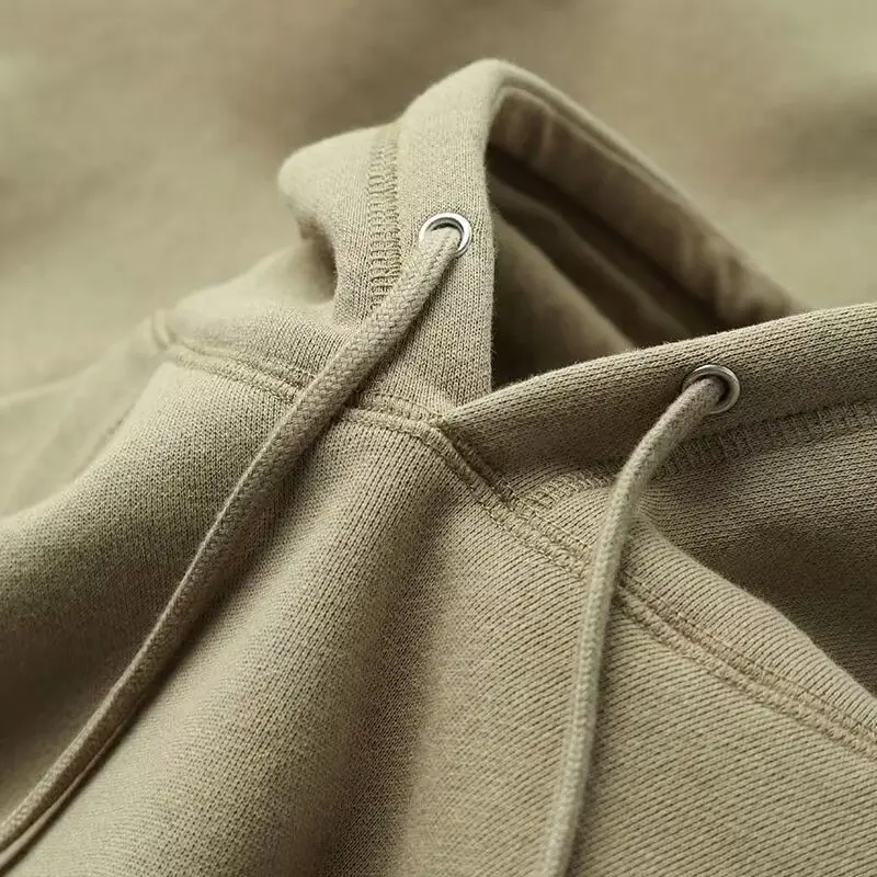 

2023 New Retro 100% Cotton Hooded Sweatshirt Loose Thick Sports Hoodie Tops Men's and Women's Fall and Winter Mode Streetwear