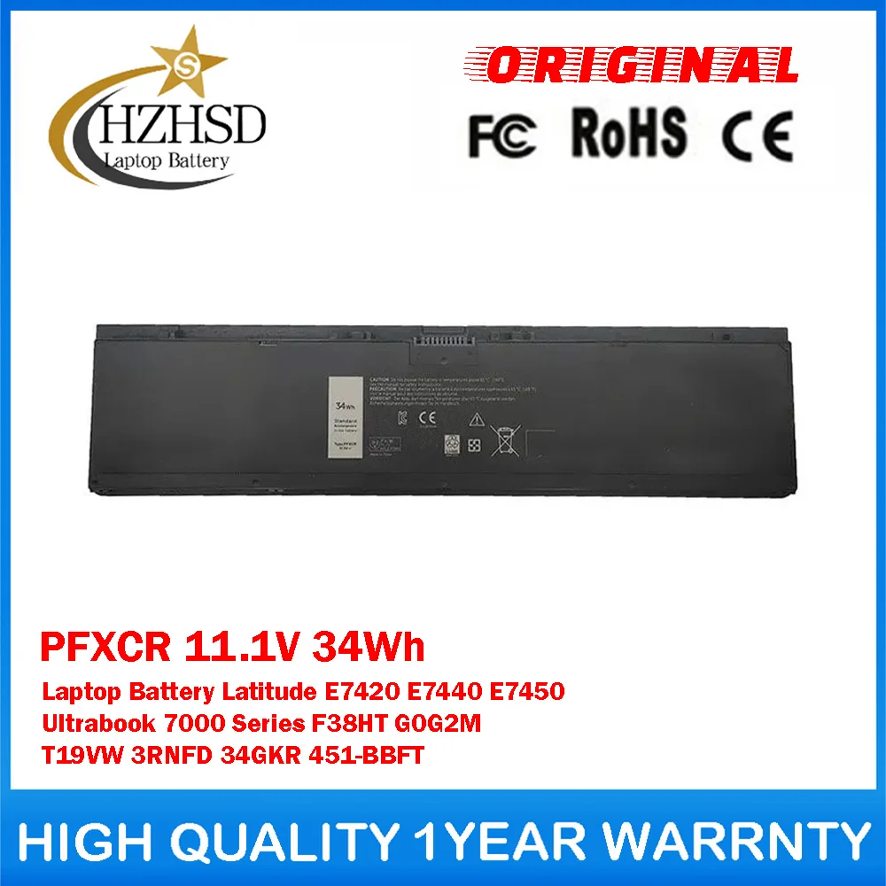 Фото Оригинальный аккумулятор для ноутбука PFXCR 11,1 В, 34 Втч для Dell Latitude E7420 E7440 E7450 Ultrabook7000 F38HT G0G2M T19VW 3RNFD 34GKR №1