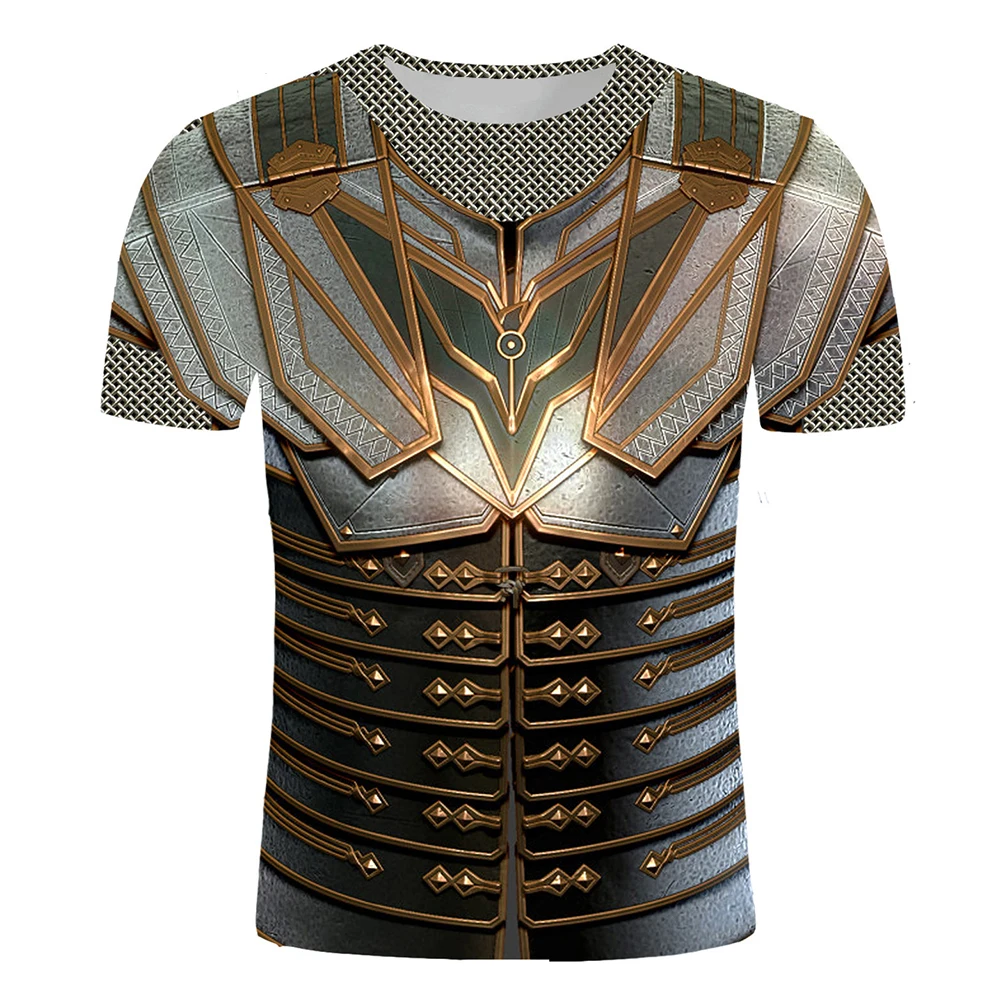 

Armored men's T-shirt Personalized pattern 3D printing Short sleeved fashion trend top Fun casual Tee Summer oversized clothing