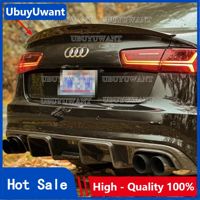 

Для Audi A6 C7 задний спойлер из углеродного волокна крыло багажника 2012 -2018 HK стиль Высокое качество реальное углеродное волокно