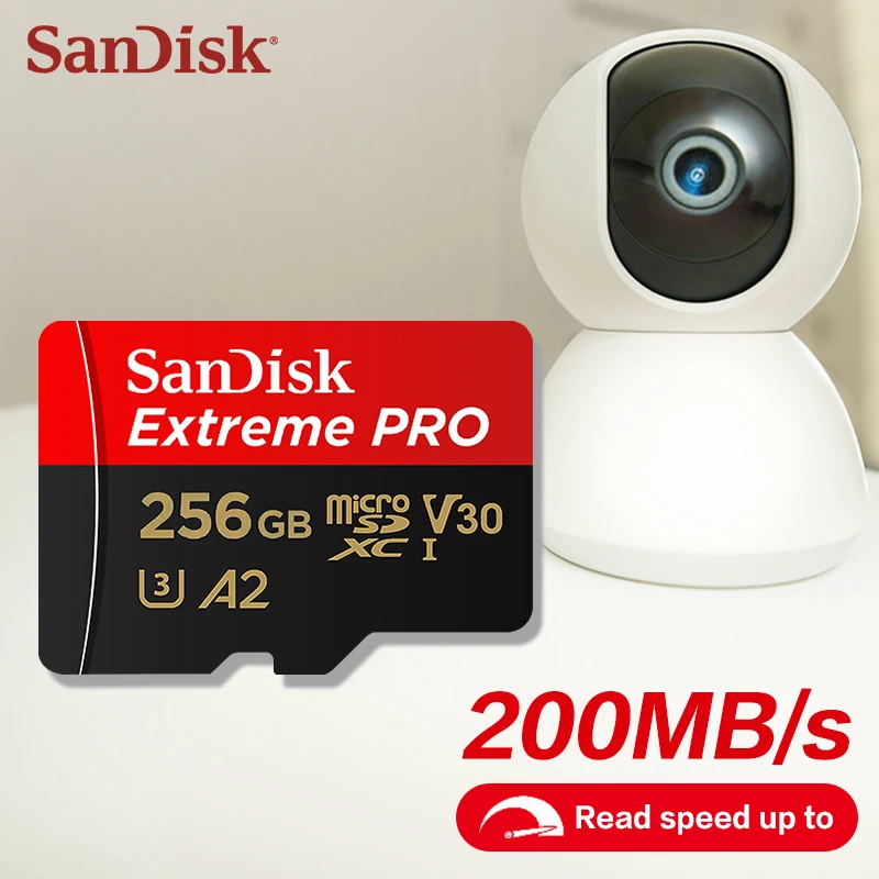 Фото Оригинальная карта SanDisk ExtremePRO microSDXC UHS-l с адаптером 64G 128G 256G 512G 1T U3 A2 V30 4K 32G A1 для планшета/монитора/ПК №2