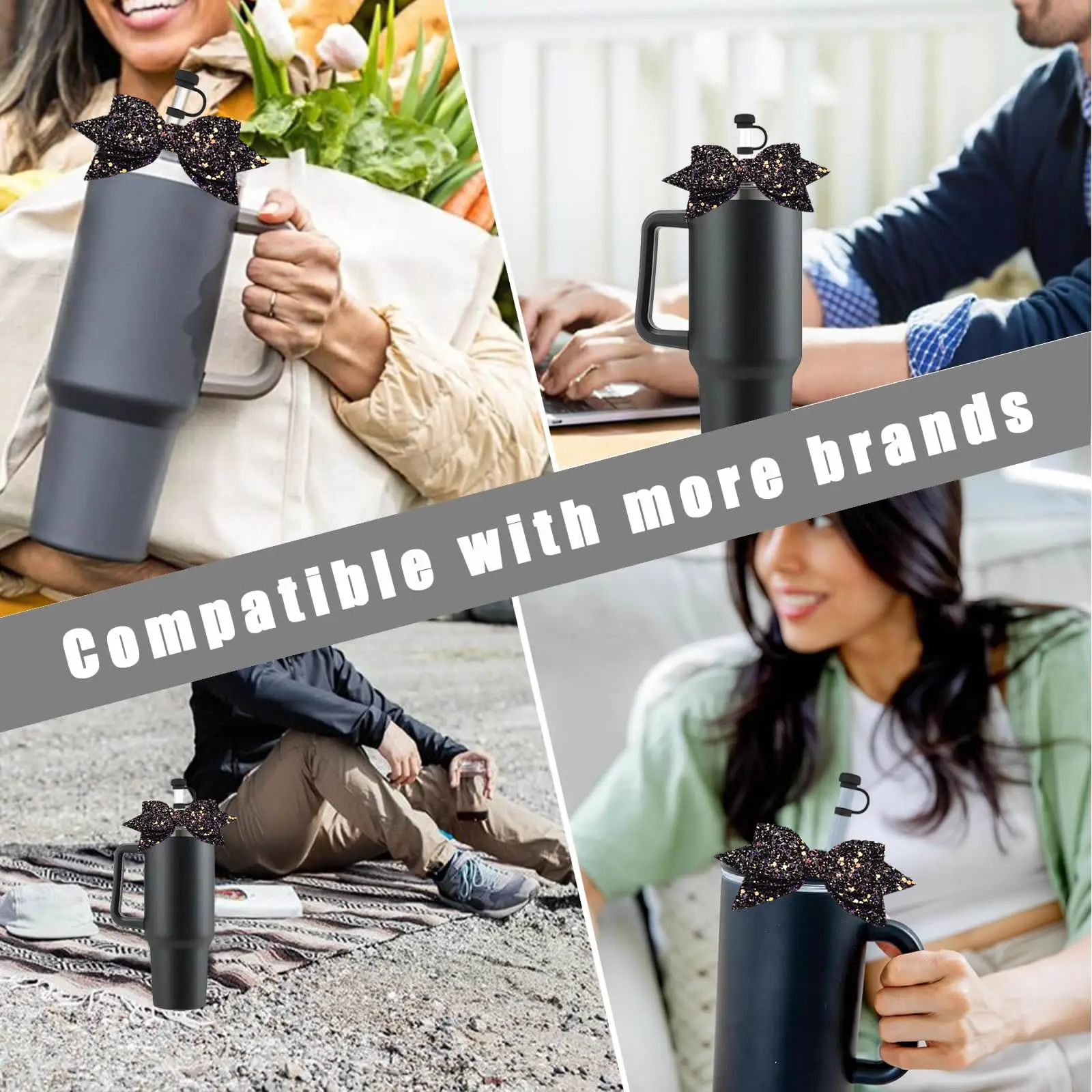 Фото Колпачок для соломинки Yeti Cup, хит продаж, для украшения Stanley Cup, однотонный, из пищевого силикона, чехол для соломинки. №2