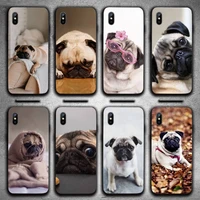 pug dog cute animal phone case for iphone 12 11 13 7 8 6 s plus x xs xr pro max mini