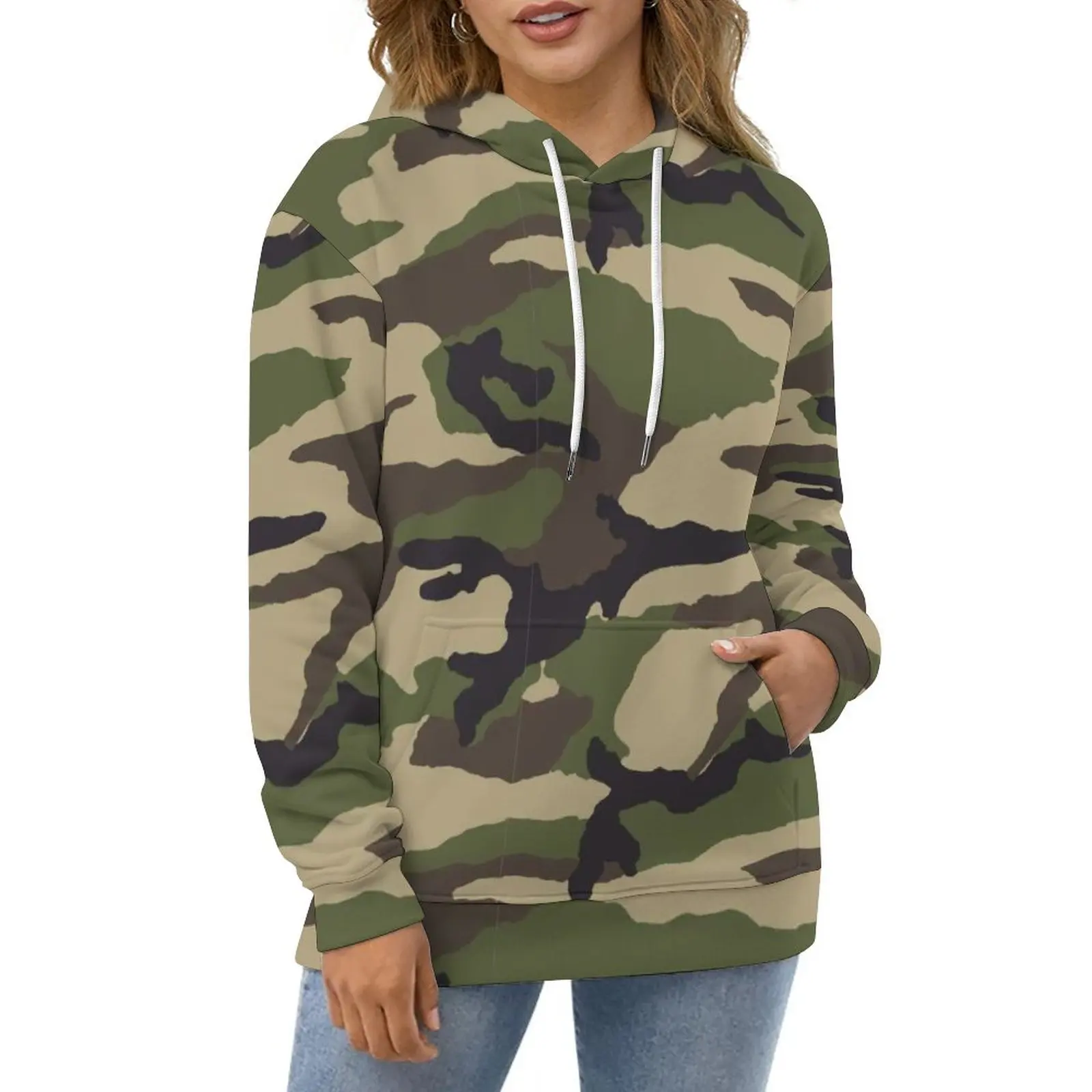 

Классические камуфляжные повседневные толстовки в стиле милитари, крутая свободная толстовка с капюшоном в стиле джунглей, Осенние уличны...