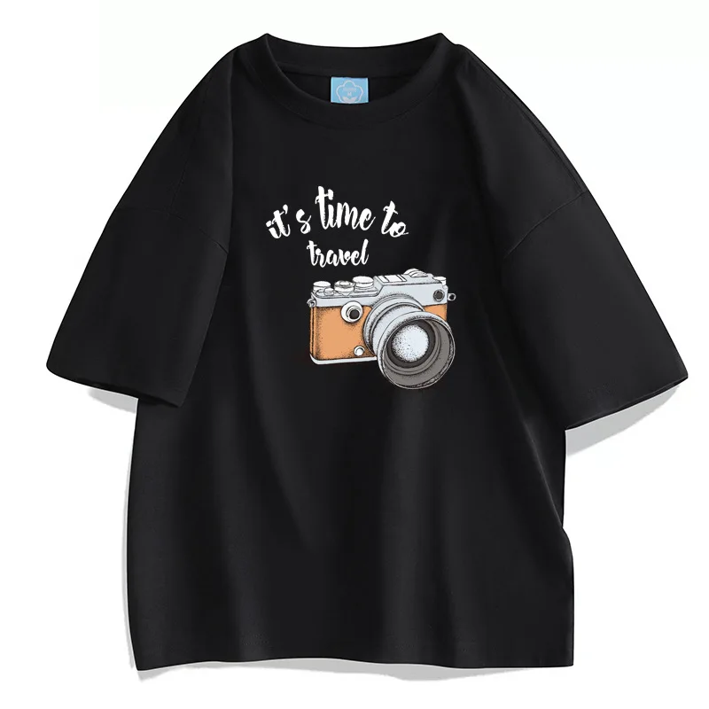 

Футболка мужская оверсайз с коротким рукавом, хлопковая винтажная тенниска в стиле Хай-стрит, стиль Харадзюку, лето 2023