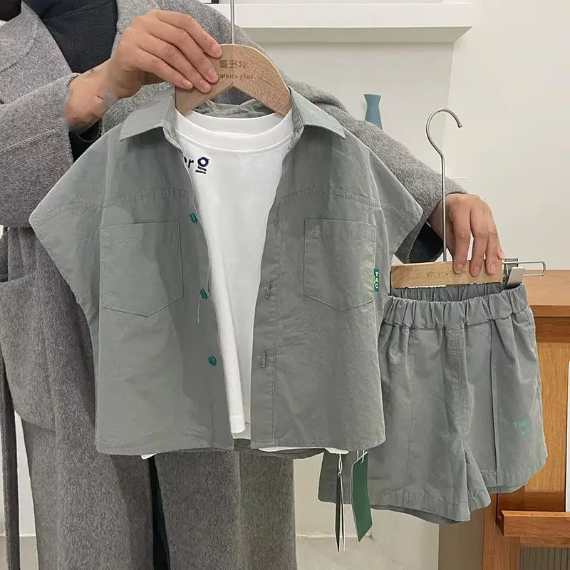 

Детский летний костюм с коротким рукавом летучая мышь