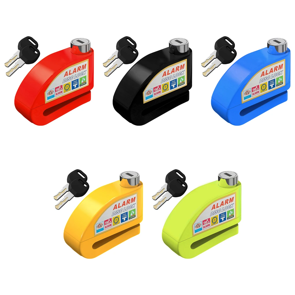 

Motorcycle 110db Alarm Disc Lock Security Motor Disk Padlock Loud Anti-Theft Alarms Reminder Heavy Duty Safety Locks