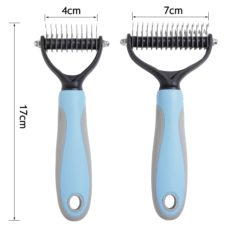 Расческа для удаления шерсти домашних животных двусторонняя щетка с узлом
