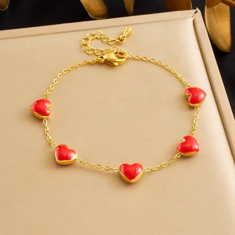 DIEYURO красный браслет из нержавеющей стали