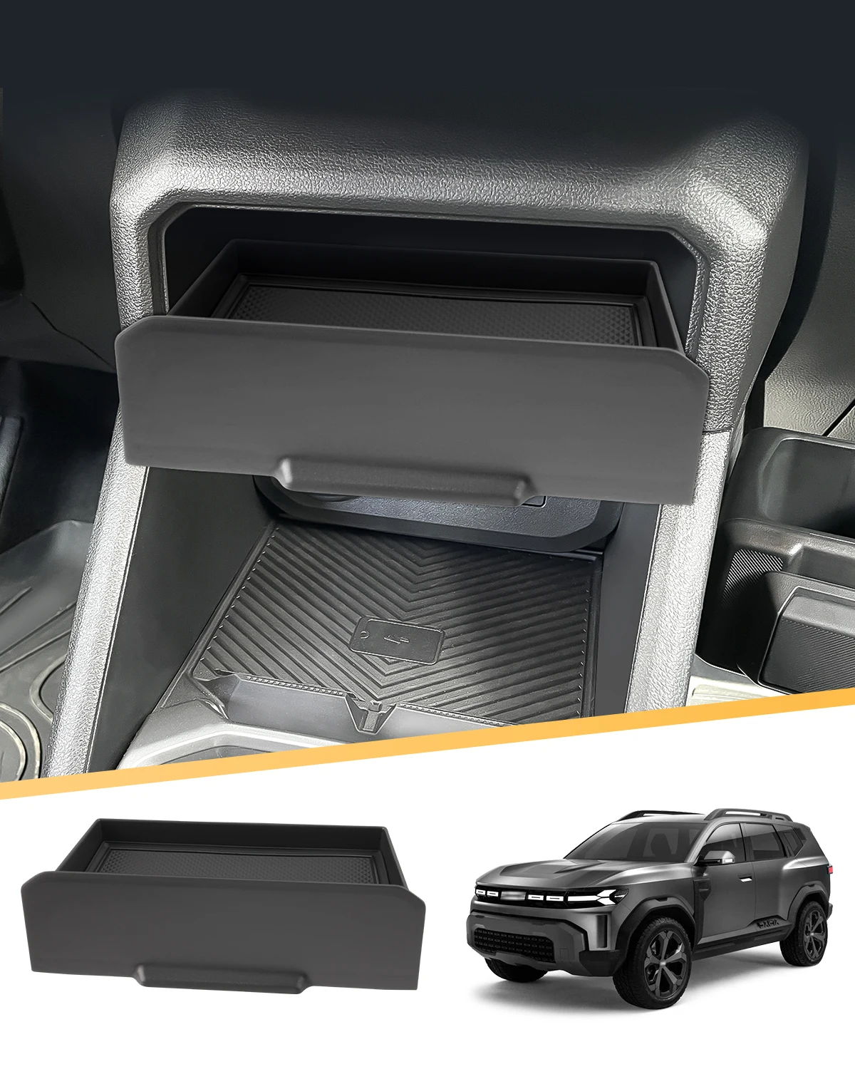 Фото Caixa de armazenamento central para carro Dacia Duster 3 2024 2025 2026 Recipiente de controle central para acessórios automotivos Dacia Duster 3 2025 №1