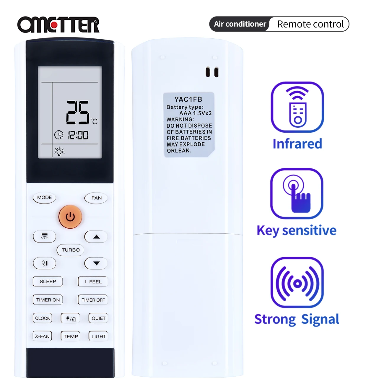 

New Universal YACIFB YAC1FB Replacement For Gree ELECTROLUX AC Air Conditioner Remote Control Fernbedienung YAC1FB6