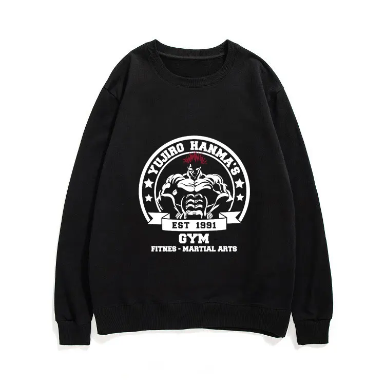

New Anime Baki The Grappler Pullover Hanma Yujiro Japanese Manga Pullovers Cartoon Graphic Men Women Fashion Loose Sweatshirt