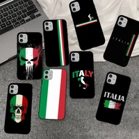 italy flag phone case for iphone 11 12 13 mini pro xs max 8 7 6 6s plus x 5s se 2020 xr cover