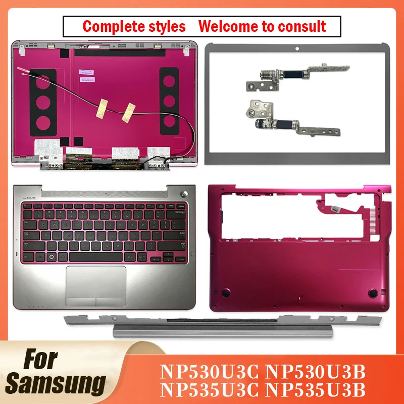 

Новинка для ноутбука Samsung NP530U3C NP530U3B NP535U3C NP533U3C, задняя крышка ЖК-дисплея/передняя рамка/петли/Крышка шарнира/Упор для рук/Нижняя крышка