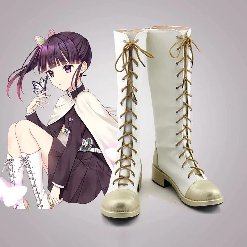 Фото Аниме Demon Slayer Corps kisatsutai Kanao tsuyuri обувь для косплея Elaina Pu сапоги кожаные высокие каблуки костюм для вечеринки на Хэллоуин ACC R №2