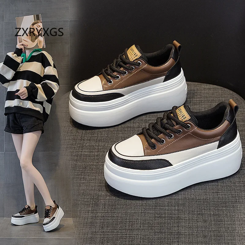ZXRYXGS женские кроссовки на платформе увеличивающие рост высоком каблуке