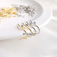 gold plated zircon simple ear hooks diy fashion earrings ear jewelry accessories