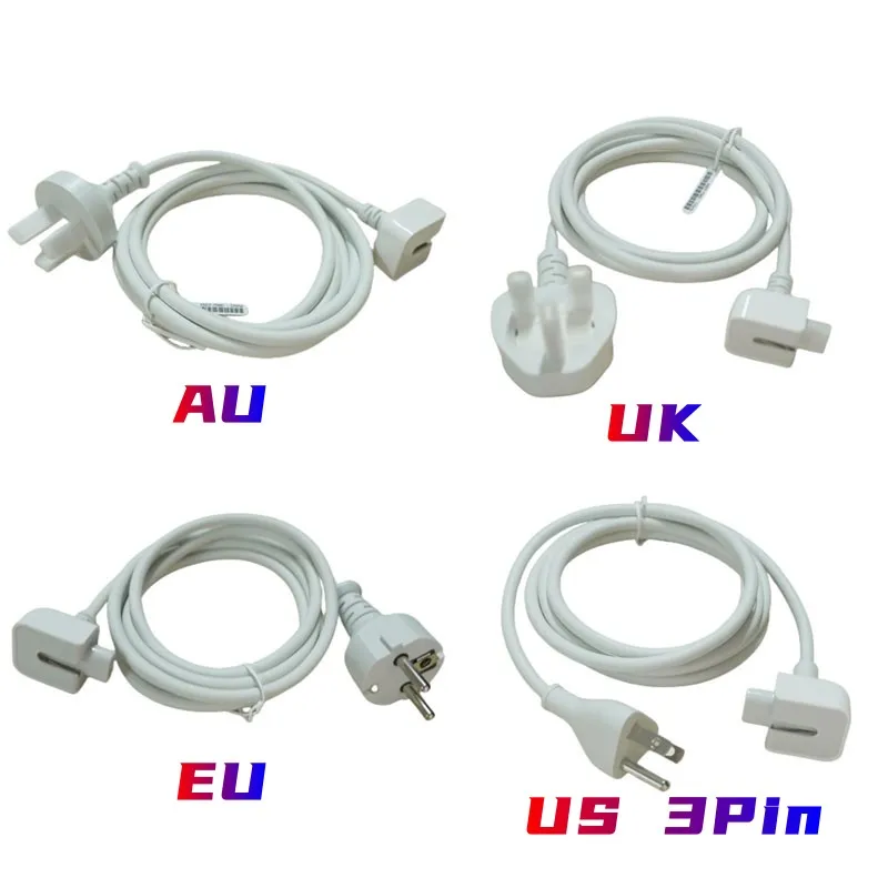 

1.8M AC Power Adapter EU Europe/UK/US/AU Plug Extension Cable for Mac MacBook Pro Air Laptop for IPAD IPHONE Charger Cord Type