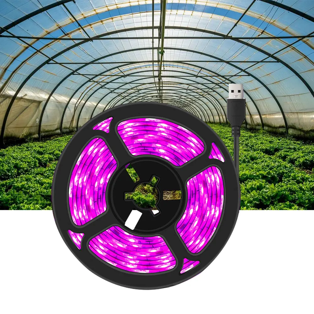 LED Plant Growth Lamp with USB 5m Induction Light Supplement 48/60/80 Bead Greenhouse Succulent Vegetables and Flowers