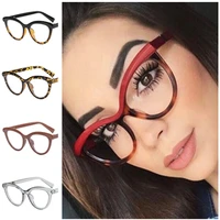 fashion anti blue light glasses women eyebrow optical eyewear peronality retro spectacles cat eye eyeglasses