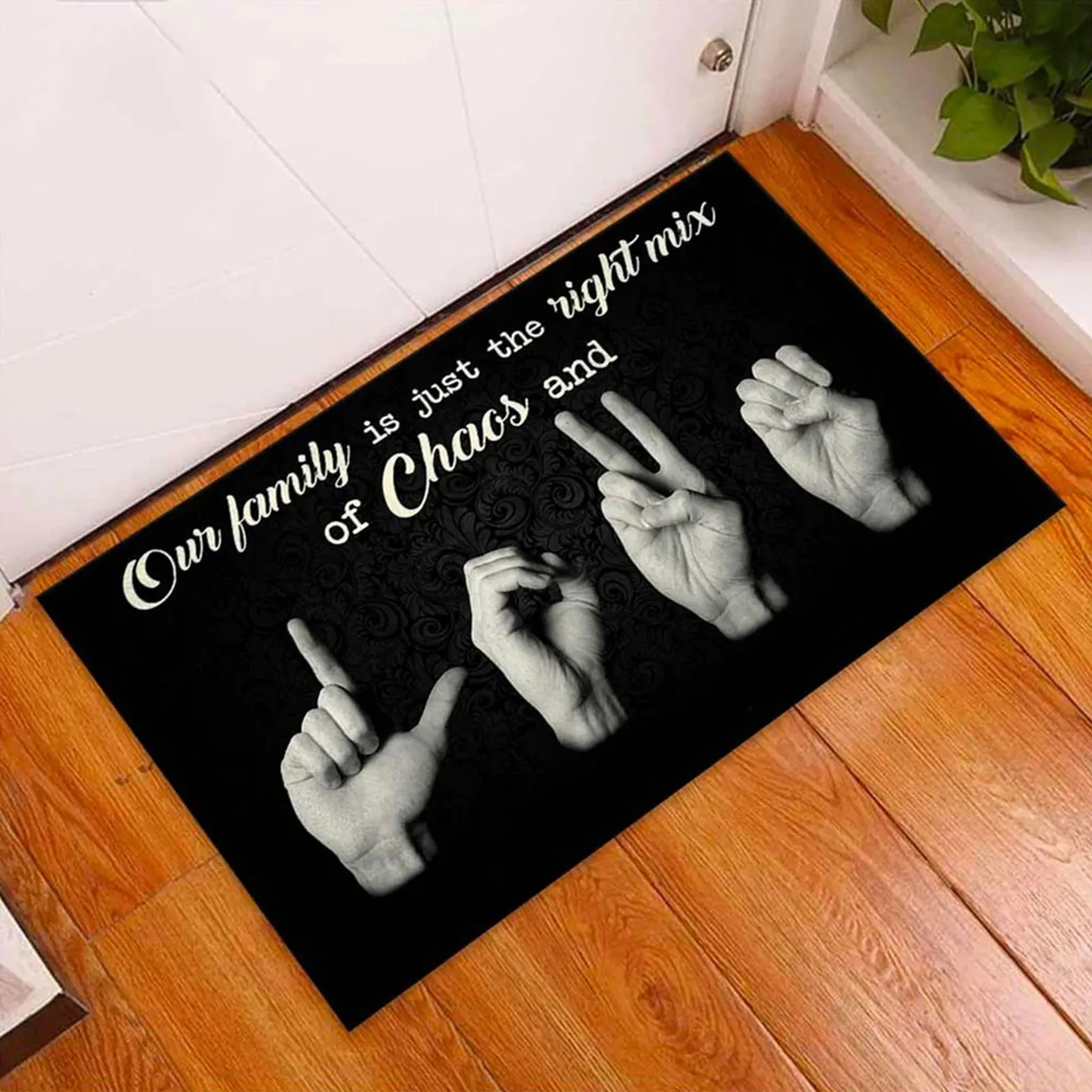 

Fun Sign Language Gesture Floor Mat Welcome Door Mat Polyester Door Mat Kids Floor Carpet