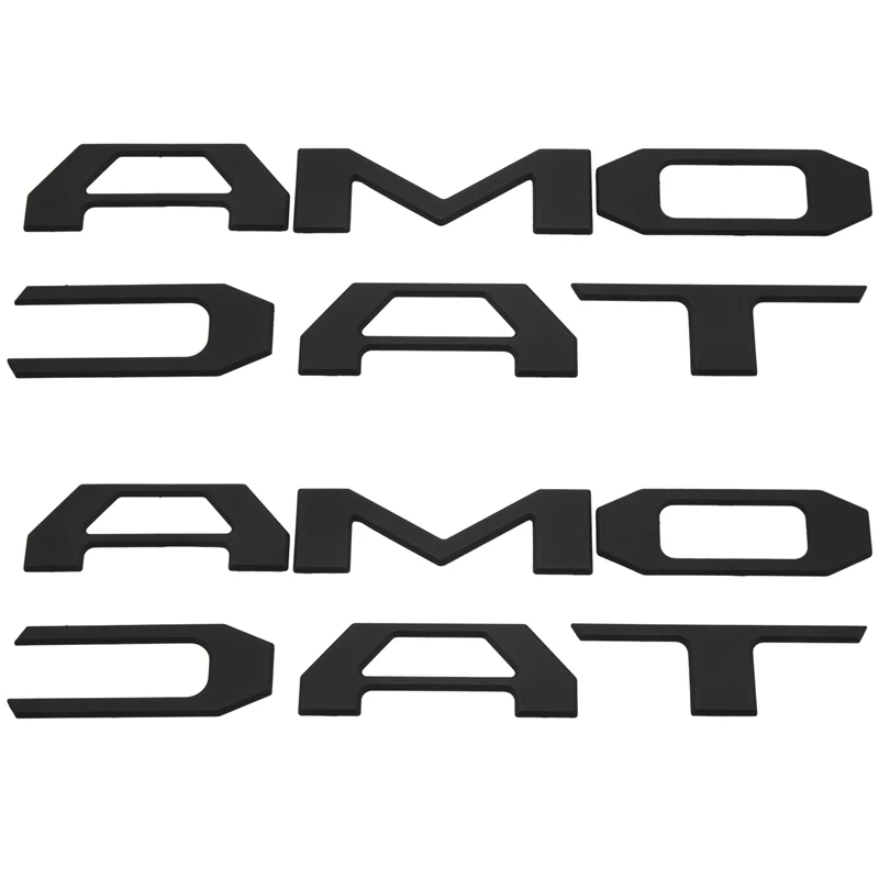 

2X 3D Raised Tailgate Insert Letters Emblem For Toyota Tacoma 2016-2019 Emblem Inserts (Matte Black)