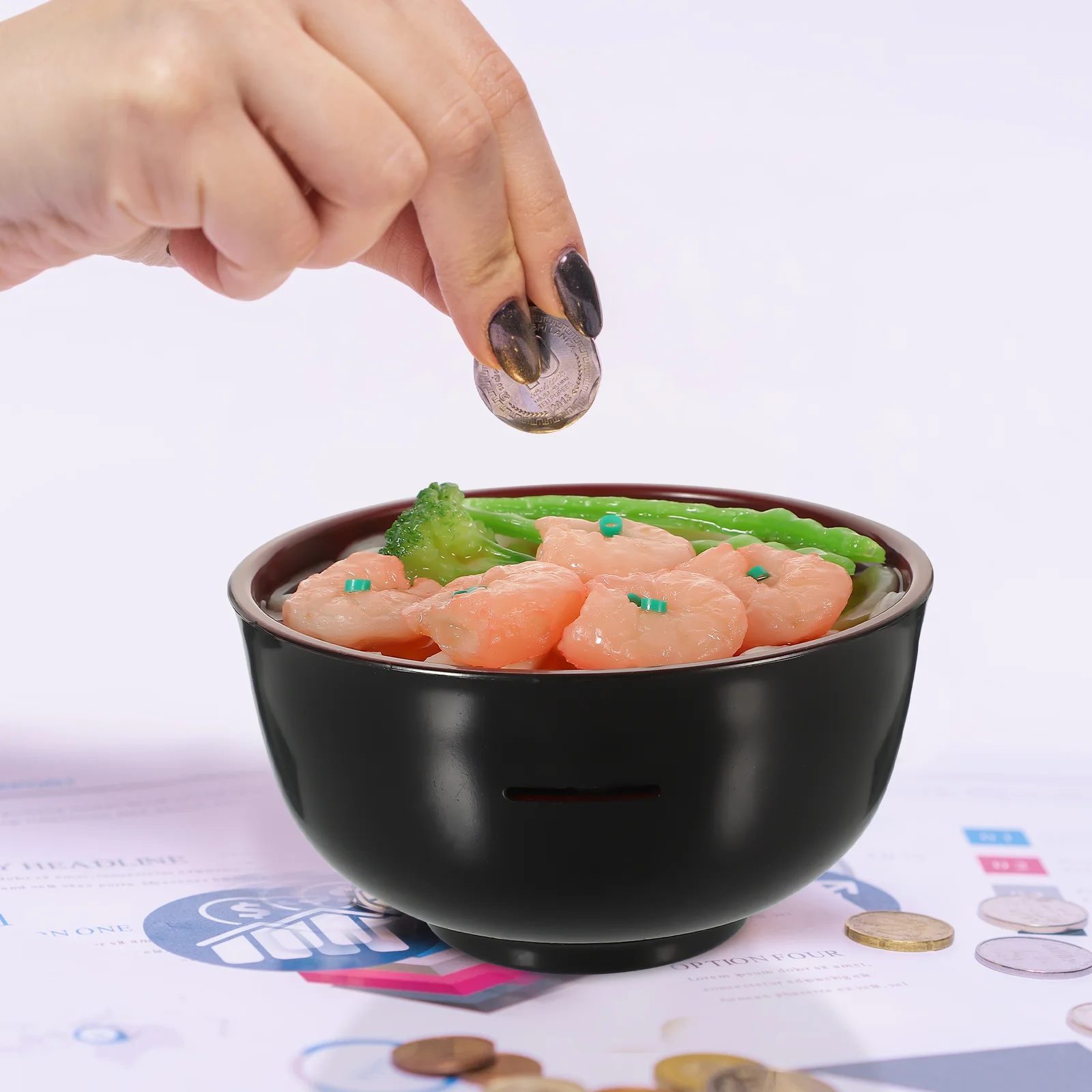 Копилка модель еды банка для денег маленькая дома игрушки поддельный реквизит