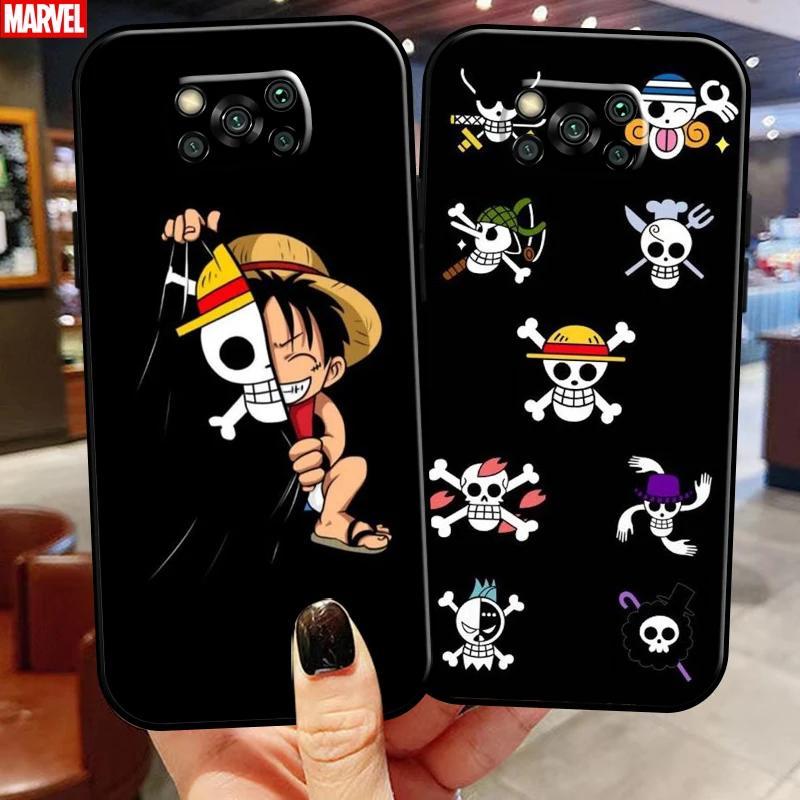

One Piece Luffy Logo For Xiaomi Poco X3 Pro NFC GT Phone Case Carcasa Liquid Silicon Funda