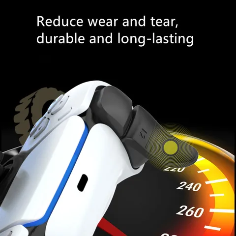 Обновленная противоскользящая расширенная кнопка триггеров L2 R2, аналоговый удлинитель триггера, колпачки для клавиш D-pad для PS5, Playstation 5, аксессуар для геймпада