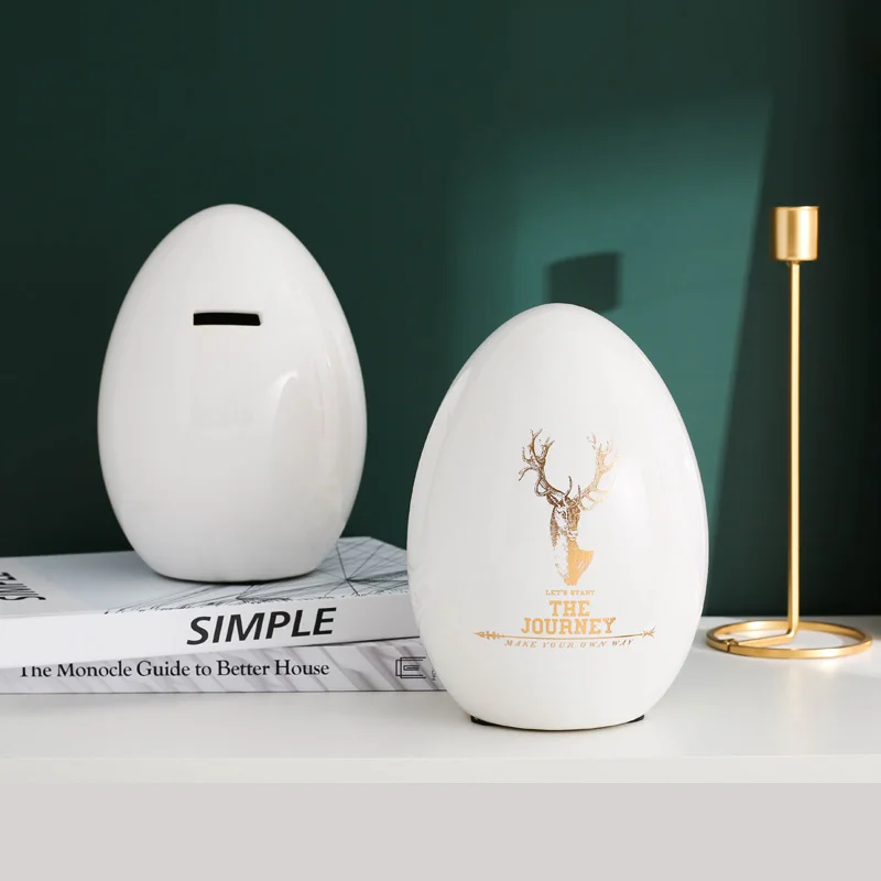 

Nordic Coin Money Box Secret Adult Kids Ceramic Hidden Safe Storage Cute Ornament Piggy Bank Gift Tirelire Home Decoration 50