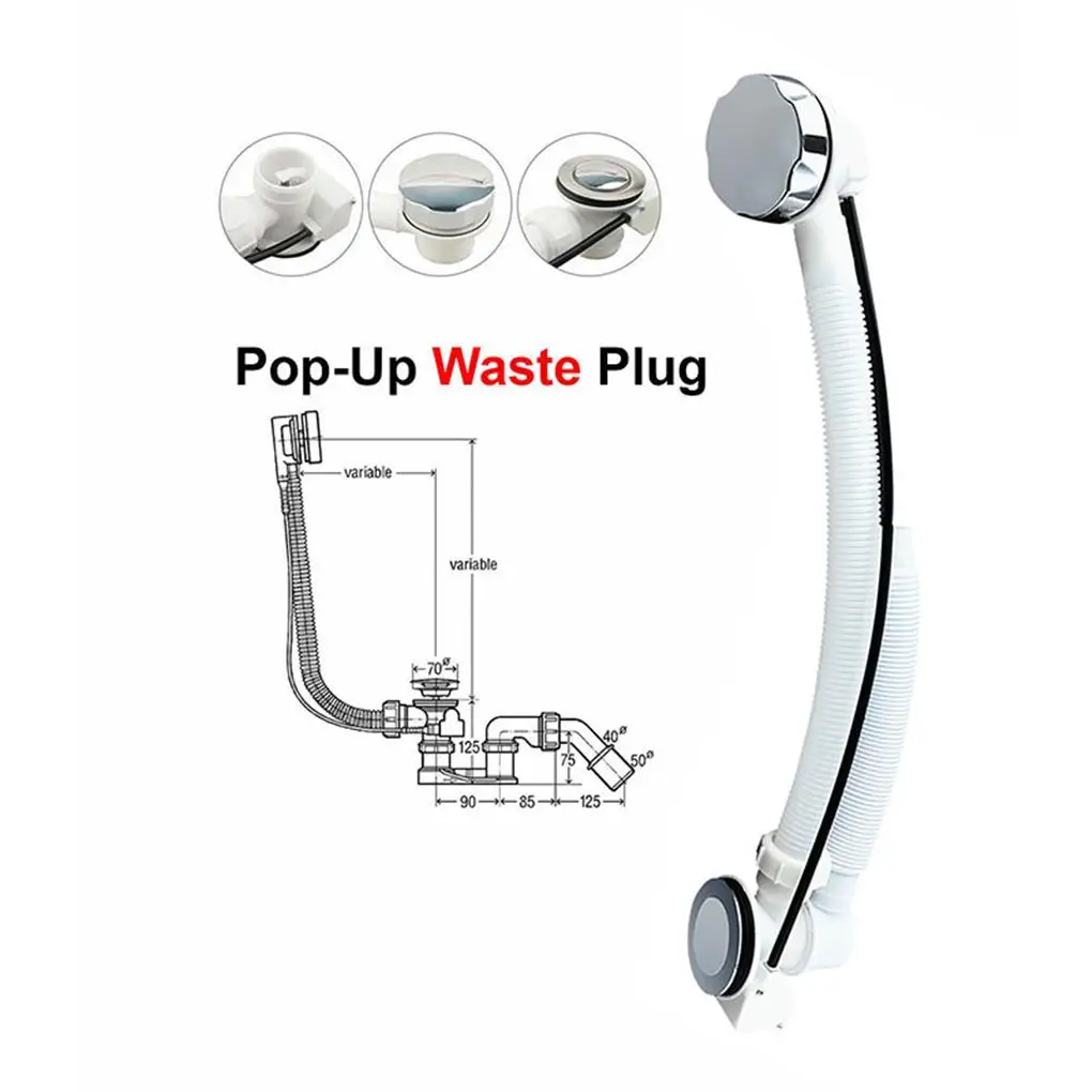 

Twist Chrome Handle Pipe Lightweight Pipes Strainer Overflow Tubes