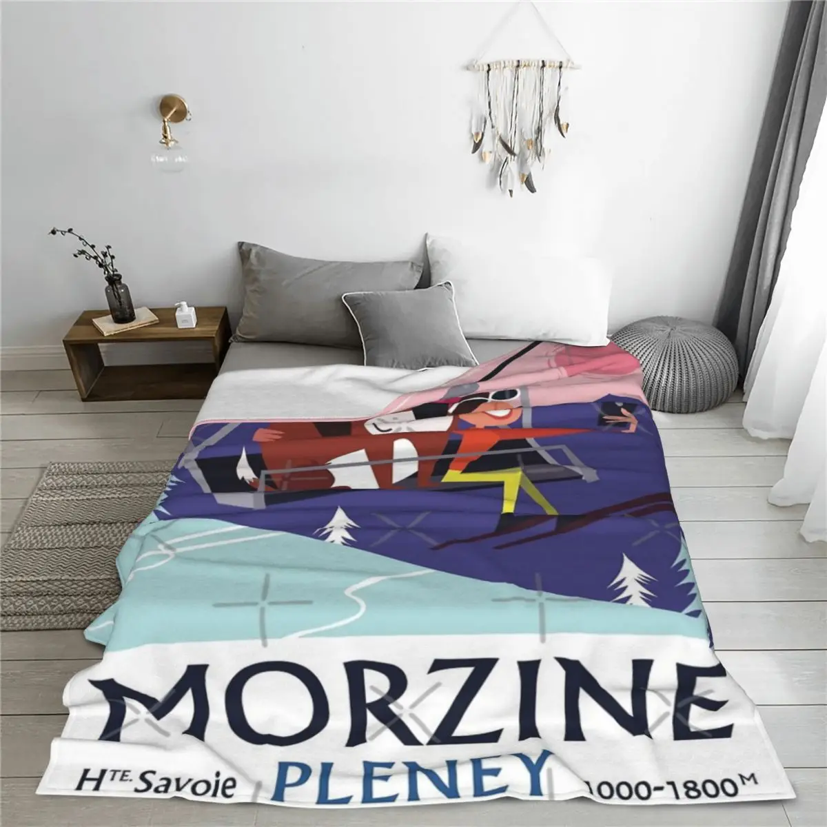 Morzine лыжное одеяло покрывало на кровать комплект постельного белья в эстетике