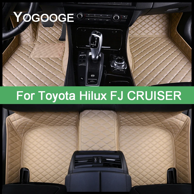 

YOGOOGE Car Floor Mats For Toyota FJ Cruiser Hilux GSJ15 GSJ1 Foot Coche Accessories Auto Carpets
