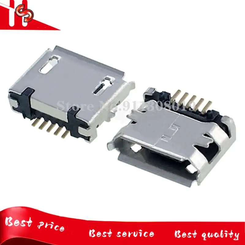 

100 шт./лот нашивка с длинными иглами оплетка медная микро-USB разъем 5-контактный патч длинная игольчатая оплетка удлинитель