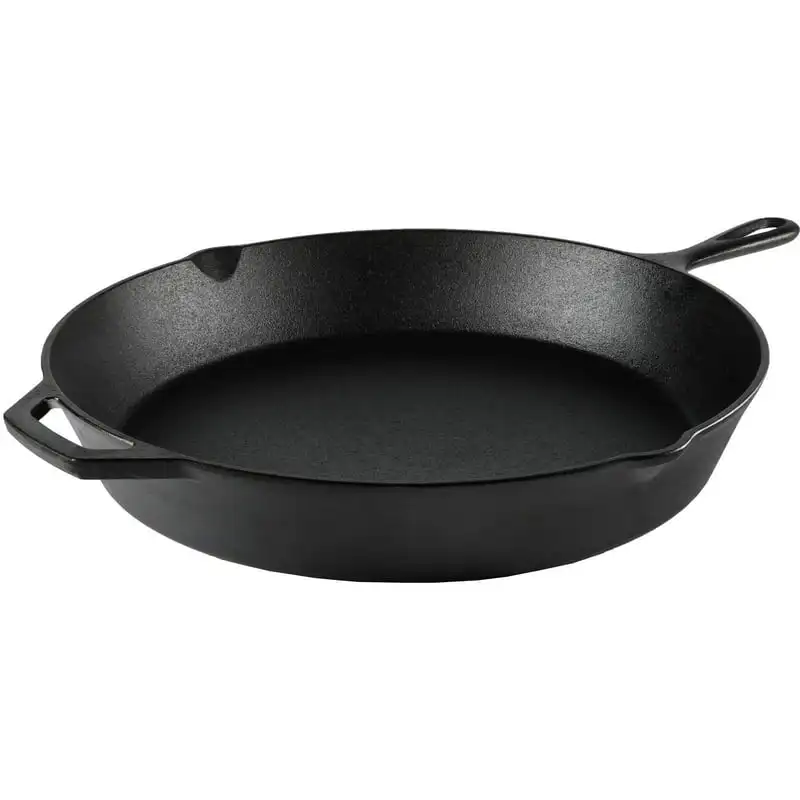 

15" Cast Iron Skillet with Handle and Lips