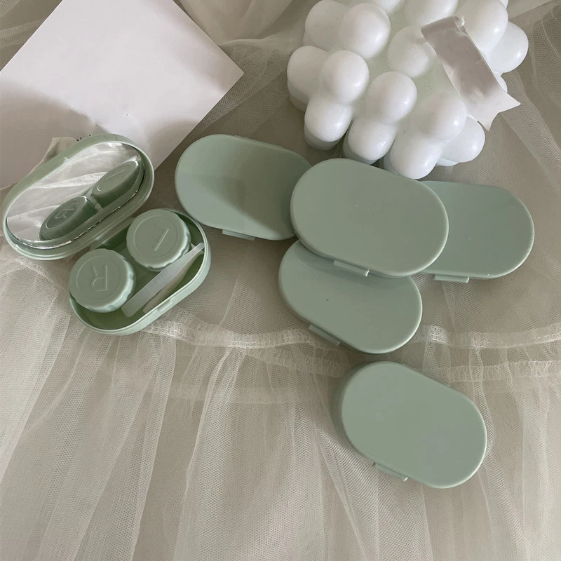 Матовые конфетные цветные женские Мини-контактные линзы фотоемкость для