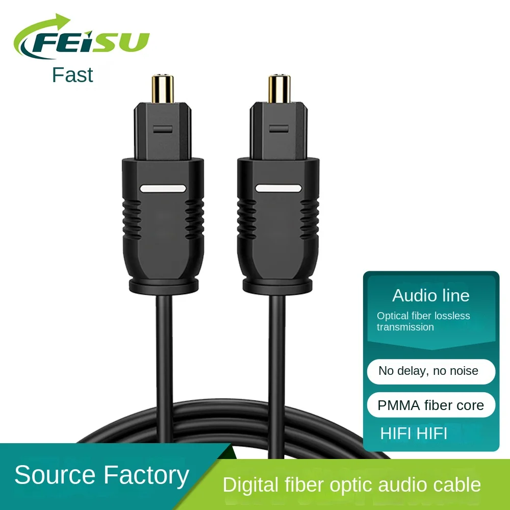 Toslink Цифровой аудио волоконно-оптический кабель SPDIF квадратный рот 5 1 каналов ТВ