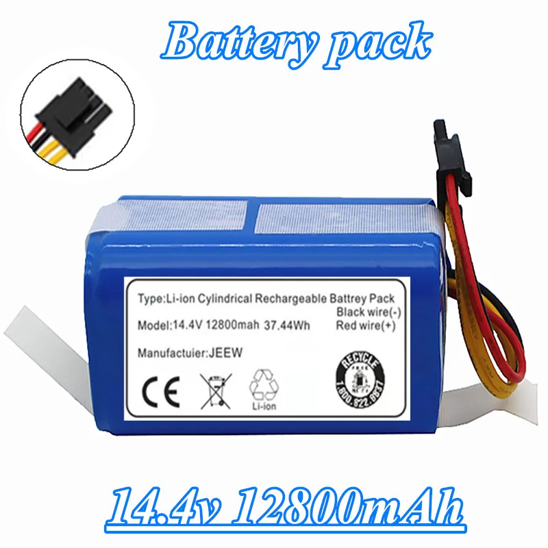 

100% New 14,4v 12800nAh Li-Ion Batterie für Cecotec Conga 1290 1390 1490 1590 Staubsauger Genio deluxe 370 gutrend echo 520