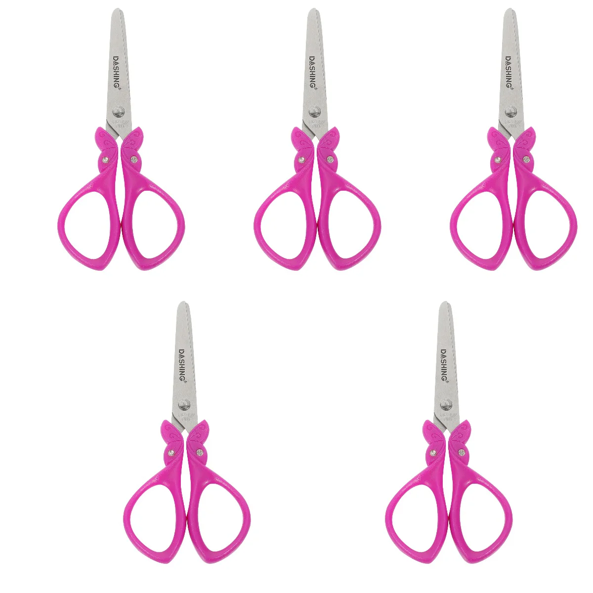 

5pcs Girls Scissors Student Scissors Paper-cutting Scissors Crafting Scissors for School Girls