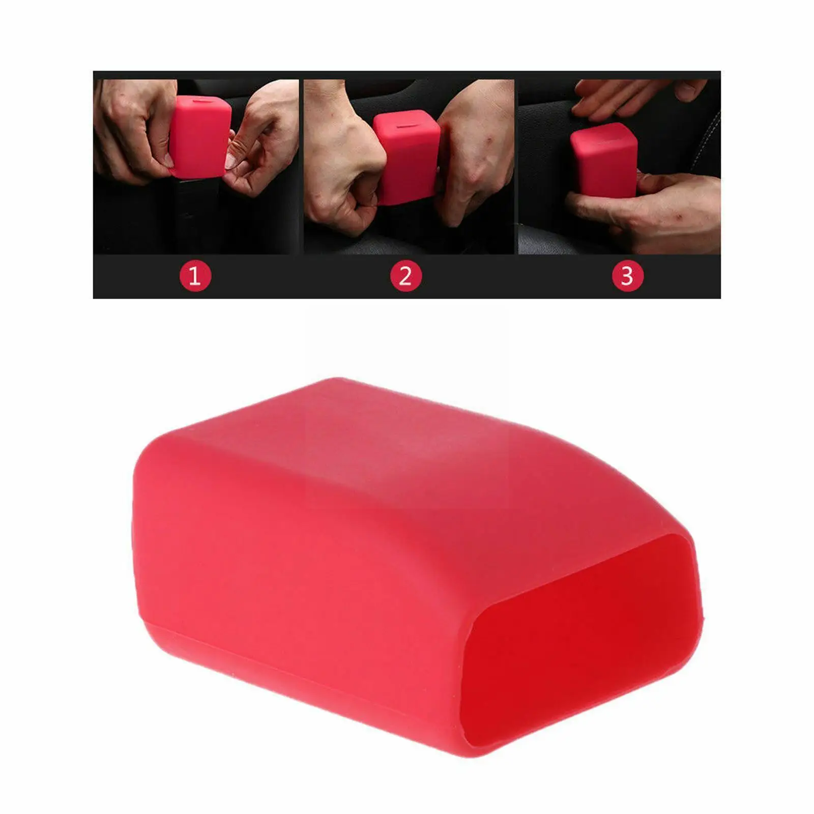 

Colorful Universal Auto Safety Belt Buckle Holder Silicon Car Buckle Cover Belt Auto Holder Protective Buckle Bel A5e0