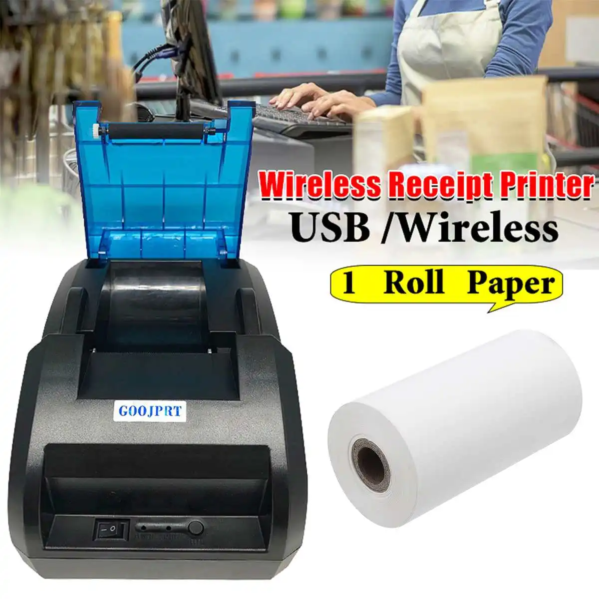 

Bluetooth USB Desktop Printer 5.7X3cm Wireless High Speed Shipping Thermal Label Printer Support Multiple Systems Express POST