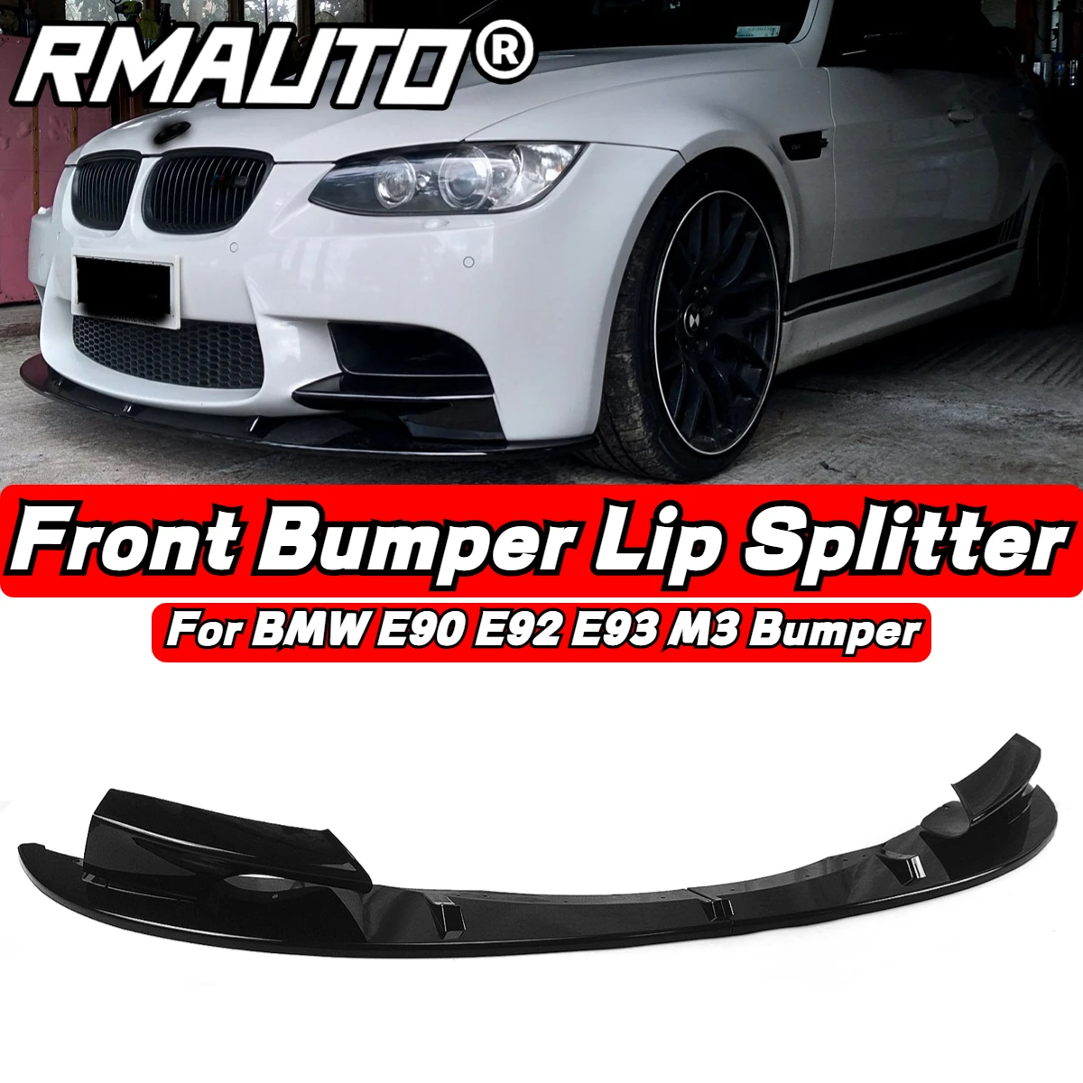 

4Pcs Carbon Fiber Front Bumper Spoiler Lip Splitter Apron Cover Guard Trim Body Kit For BMW E90 E92 E93 M3 2008-2013 Accessories