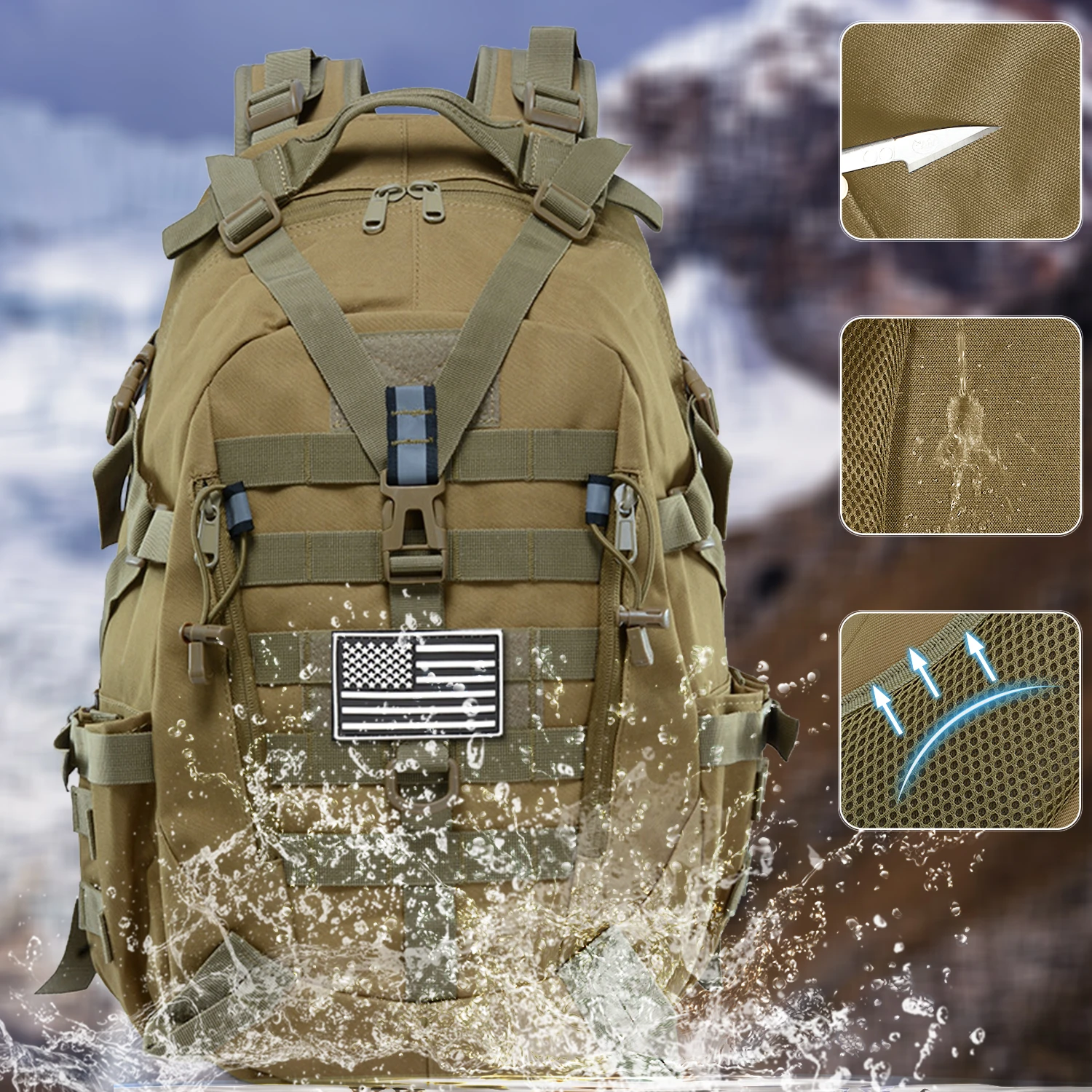 30L Military Tactical Backpack Nylon Waterproof Rucksacks Outdoor Bags Military Backpack for Hiking Camping Trekking Hunting Bag