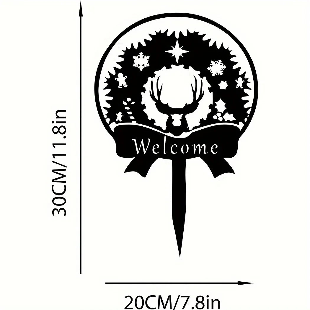 CIFbuy 1 шт. искусственная металлическая вывеска Рождественский двор декоративная