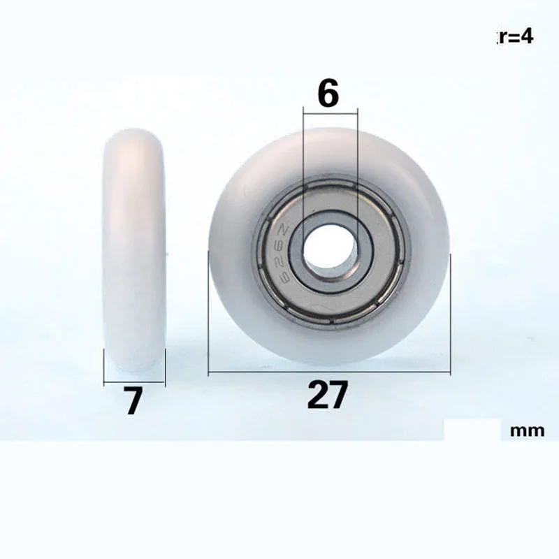 

5PCS 6*27*7mm 626 bearing rolling bearing pulley POM wheel 7mm track guide wheel/rolling wheel