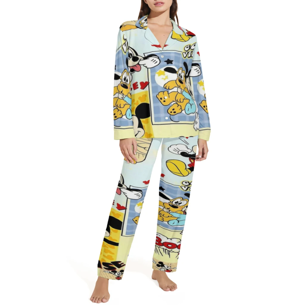 Белая пижама Disney с Микки Маусом выбранные узоры Минсо милый стиль