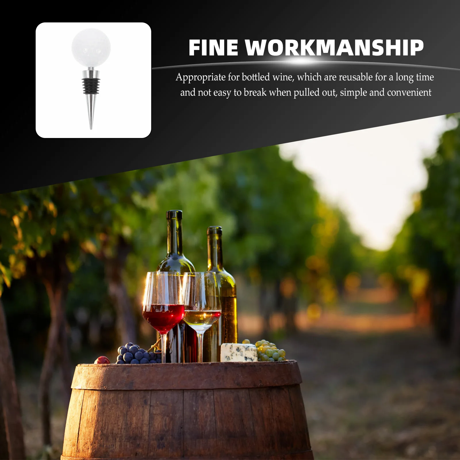 Пробка для бутылок из пищевого сплава в форме конуса. Легко вставляется.