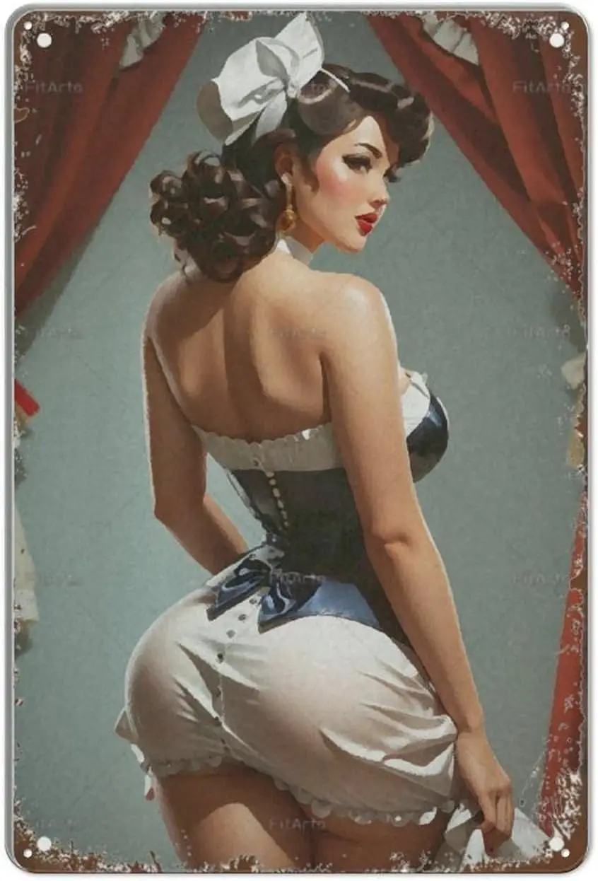 

Металлическая вывеска Dirty Deeds - Pin-Up Girl