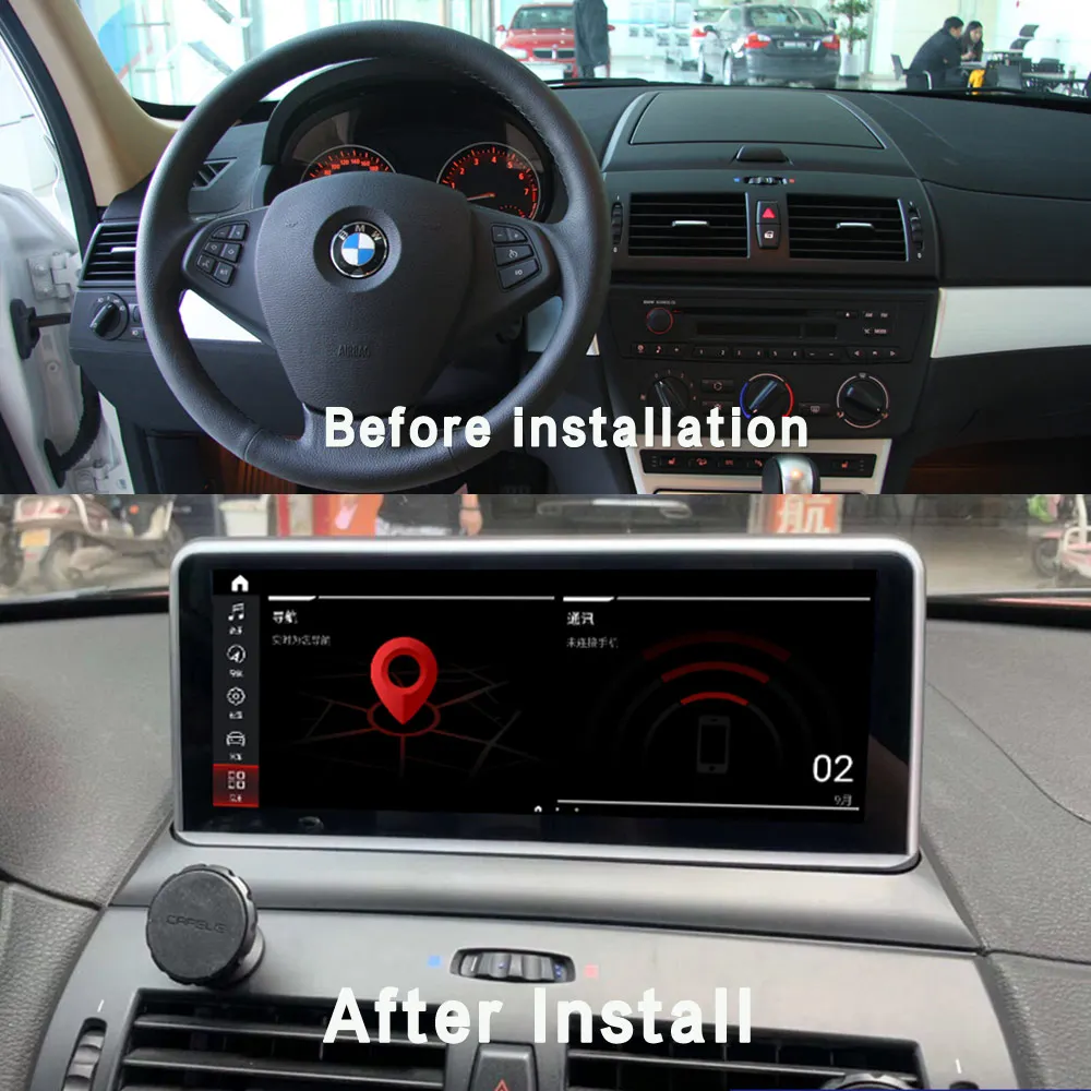 Factory Price 10.25&quotHD Android Auto Bluetooth Speaker GPS Navigation Screen Apple Carplay Car Video Player For 04-10 Bmw X3 E83 |